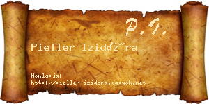 Pieller Izidóra névjegykártya